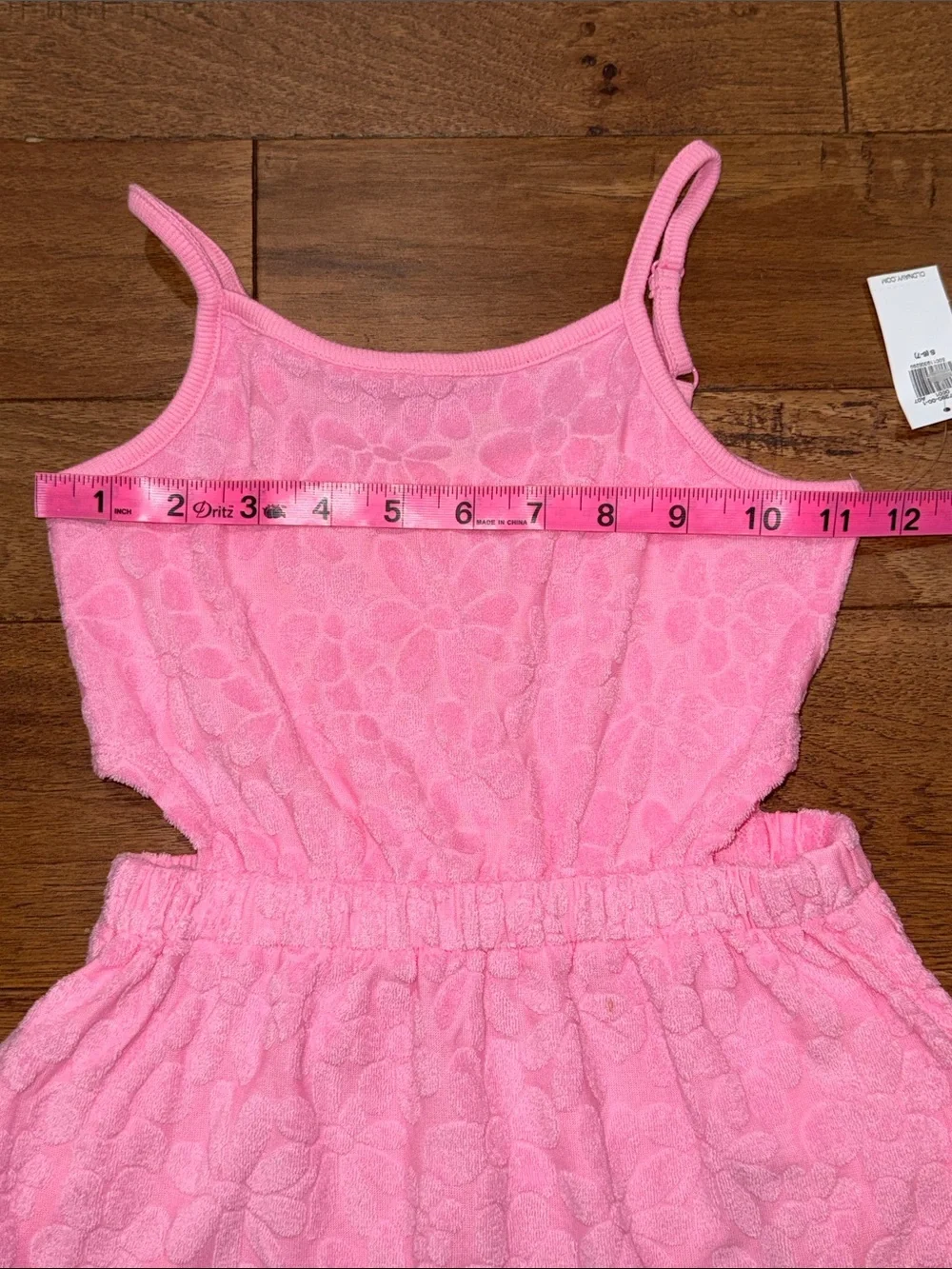 Girls Old Navy Sleeveless Terry Side-Cutout Floral Pink Dress - Size S (6/7)